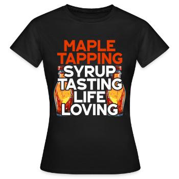 Maple Sap Maple Syrup Maple Tree - Women's T-Shirt - black - Front - AI Model Female 172 dark (172cm)