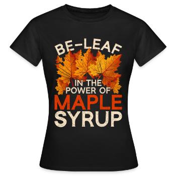 Maple Syrup Maple Sap - Women's T-Shirt - black - Front - AI Model Female 172 dark (172cm)