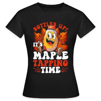 Maple Syrup Maple Tree Maple Sap - Women's T-Shirt - black - Front - AI Model Female 172 dark (172cm)