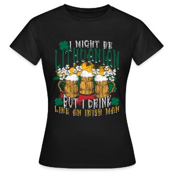 Lituanie Lituanie - T-shirt Femme - noir - Devant - AI Model Female 172 dark (172cm)