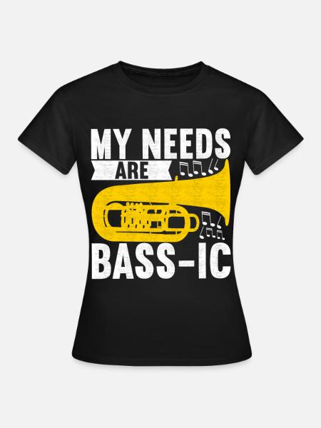 Tuba Tubist - Frauen T-Shirt - Schwarz