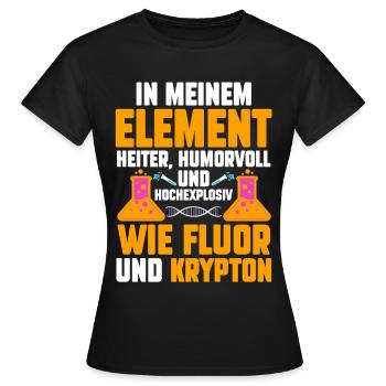 Chemist Science Physics Chemistry - Women's T-Shirt - black - Front - AI Model Female 172 dark (172cm)
