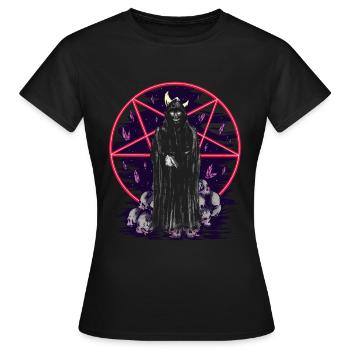 Mort, Monstre, Horreur, Fantaisie, Démon, Mort, Halloween - T-shirt Femme - noir - Devant - AI Model Female 172 dark (172cm)