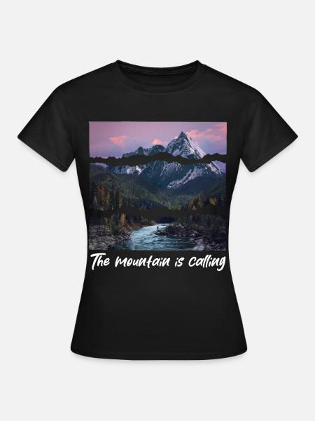 the mountain is calling - Frauen T-Shirt - Schwarz