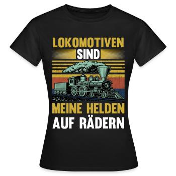 Model Railroad Model Train Train Railroad Railroad Railroad Railroad Model Train Model Train Model T - Women's T-Shirt - black - Front - AI Model Female 172 dark (172cm)