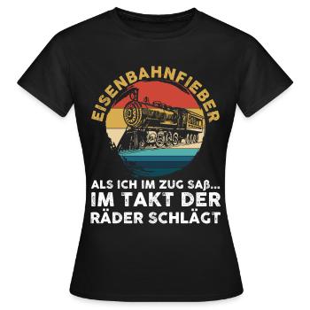 Model Railroad Model Train Train Railroad Railroad Railroad Railroad Model Train Model Train Model T - Women's T-Shirt - black - Front - AI Model Female 172 dark (172cm)