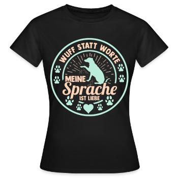 Chien Propriétaire De Chien Propriétaire De Chien Motif Chiens - T-shirt Femme - noir - Devant - AI Model Female 172 dark (172cm)