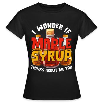 Maple Syrup Maple Tree Maple Sap - Women's T-Shirt - black - Front - AI Model Female 172 dark (172cm)