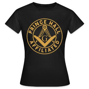 Angles et boussoles maçonniques FRANC-maçon Prince Hall - T-shirt Femme - noir - Devant - AI Model Female 172 dark (172cm)