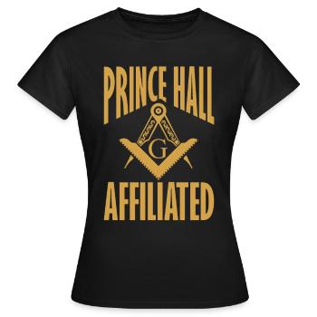 Freimaurer Winkel & Zirkel FREEMASON Prince Hall - Frauen T-Shirt - Schwarz - Vorne - AI Model Female 172 dark (172cm)