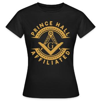 Freimaurer Winkel & Zirkel FREEMASON Prince Hall - Frauen T-Shirt - Schwarz - Vorne - AI Model Female 172 dark (172cm)