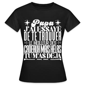 Dad Gift. Best gift for father. - Women's T-Shirt - black - Front - AI Model Female 172 dark (172cm)