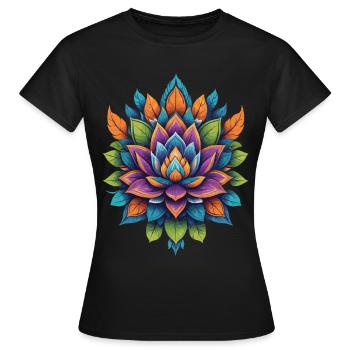 Spiritual Flower Lotus Life Energy Life Flower - Women's T-Shirt - black - Front - AI Model Female 172 dark (172cm)