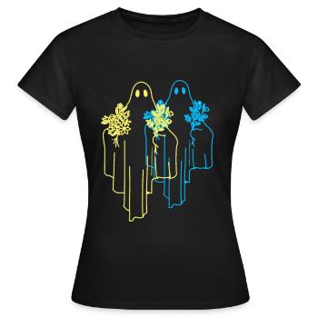 Geist Geister Gespenster Gespenst Spuk Natur - Frauen T-Shirt - Schwarz - Vorne - AI Model Female 172 dark (172cm)