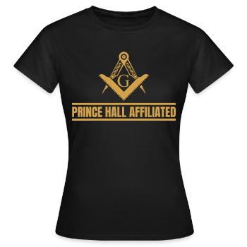 Freimaurer Winkel & Zirkel FREEMASON Prince Hall - Frauen T-Shirt - Schwarz - Vorne - AI Model Female 172 dark (172cm)