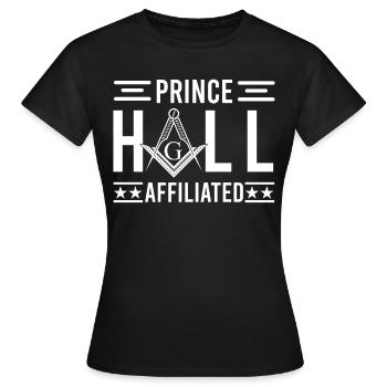 Freimaurer Winkel & Zirkel FREEMASON Prince Hall - Frauen T-Shirt - Schwarz - Vorne - AI Model Female 172 dark (172cm)