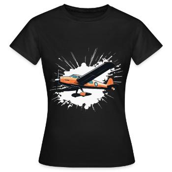 Maquette d’avion Pilote d’avion Hobby Airplane - T-shirt Femme - noir - Devant - AI Model Female 172 dark (172cm)