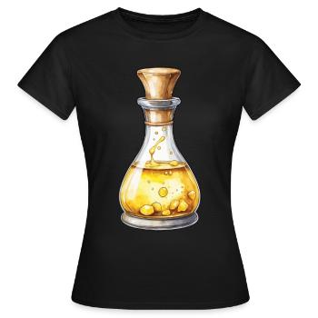 Ästhetisches Gaming Zaubertrank Design Ikonisch - Frauen T-Shirt - Schwarz - Vorne - AI Model Female 172 dark (172cm)