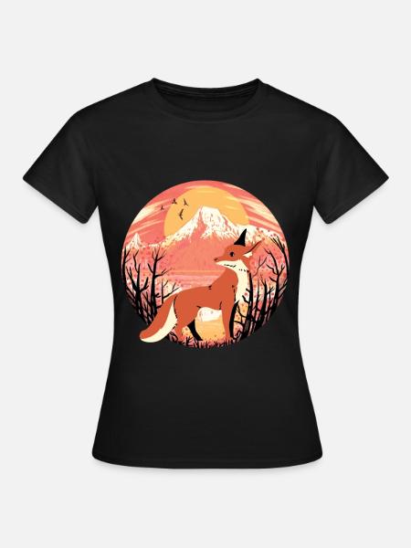 Fuchs Füchse Wildnis - Frauen T-Shirt - Schwarz