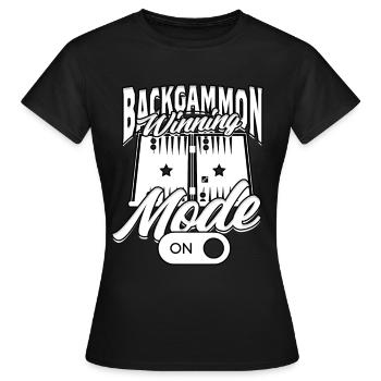 Backgammon Winning Mode On - Frauen T-Shirt - Schwarz - Vorne - AI Model Female 172 dark (172cm)