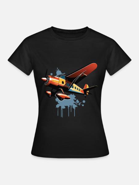 Modellflugzeug Pilot Flugzeug Hobby Design - Frauen T-Shirt - Schwarz