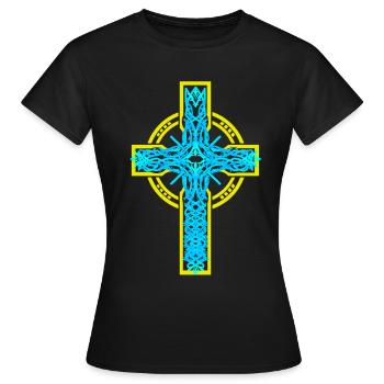 Croix Croix Crucifix Église Jésus Dieu - T-shirt Femme - noir - Devant - AI Model Female 172 dark (172cm)