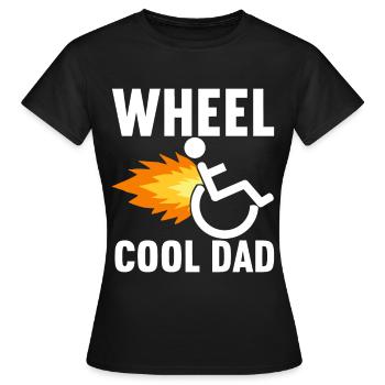Personnes en fauteuil roulant Fauteuil roulant - T-shirt Femme - noir - Devant - AI Model Female 172 dark (172cm)