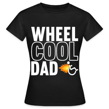 Personnes en fauteuil roulant Fauteuil roulant - T-shirt Femme - noir - Devant - AI Model Female 172 dark (172cm)