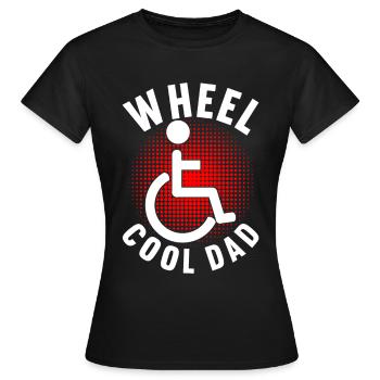 Personnes en fauteuil roulant Fauteuil roulant - T-shirt Femme - noir - Devant - AI Model Female 172 dark (172cm)