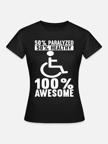 Rollstuhlfahrer Rollstuhl - Frauen T-Shirt - Schwarz
