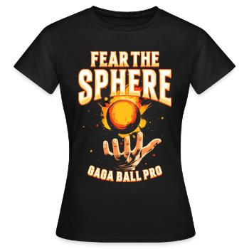 Gagaball Gaga Ball Fear The Sphere Gaga Ball Pro - Frauen T-Shirt - Schwarz - Vorne - AI Model Female 172 dark (172cm)