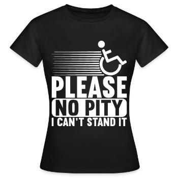 Personnes en fauteuil roulant Fauteuil roulant - T-shirt Femme - noir - Devant - AI Model Female 172 dark (172cm)