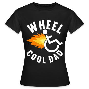 Personnes en fauteuil roulant Fauteuil roulant - T-shirt Femme - noir - Devant - AI Model Female 172 dark (172cm)