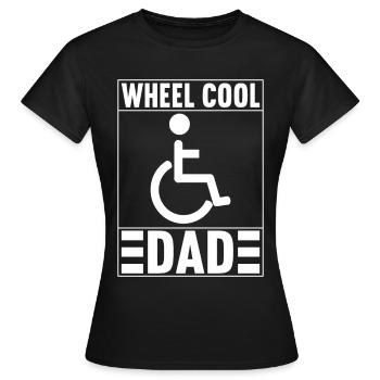 Personnes en fauteuil roulant Fauteuil roulant - T-shirt Femme - noir - Devant - AI Model Female 172 dark (172cm)