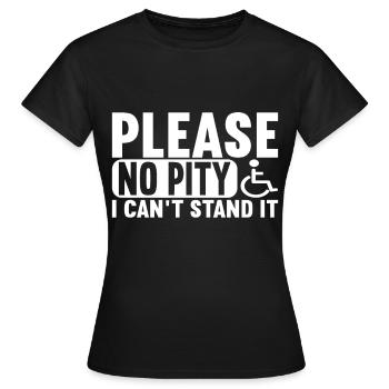 Personnes en fauteuil roulant Fauteuil roulant - T-shirt Femme - noir - Devant - AI Model Female 172 dark (172cm)