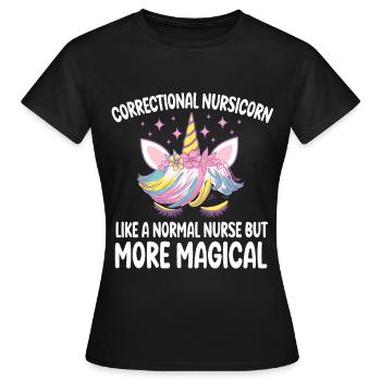 Soins correctionnels comme une infirmière normale cadeaux - T-shirt Femme - noir - Devant - AI Model Female 172 dark (172cm)