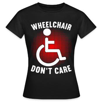 Personnes en fauteuil roulant Fauteuil roulant - T-shirt Femme - noir - Devant - AI Model Female 172 dark (172cm)