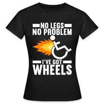 Personnes en fauteuil roulant Fauteuil roulant - T-shirt Femme - noir - Devant - AI Model Female 172 dark (172cm)