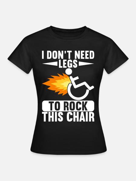 Rollstuhlfahrer Rollstuhl - Frauen T-Shirt - Schwarz