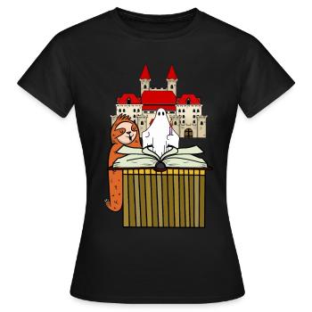 Paresseux, Sleepyhead, Mürchen, Heure, Bonne Nuit - T-shirt Femme - noir - Devant - AI Model Female 172 dark (172cm)