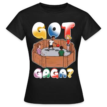 Gagaball Gaga Ball Dodgeball Vous avez Gaga ? - T-shirt Femme - noir - Devant - AI Model Female 172 dark (172cm)
