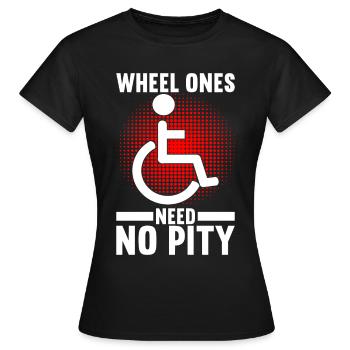 Personnes en fauteuil roulant Fauteuil roulant - T-shirt Femme - noir - Devant - AI Model Female 172 dark (172cm)