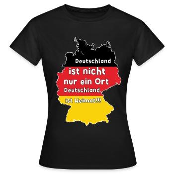 L’Allemagne, c’est la maison - T-shirt Femme - noir - Devant - AI Model Female 172 dark (172cm)