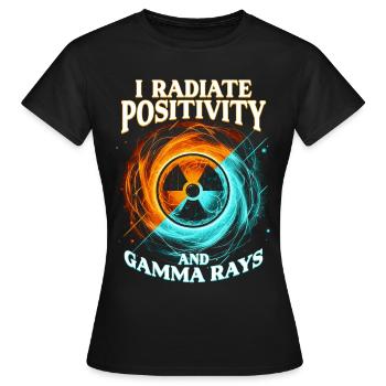 L’ingénieur nucléaire rayonne de positivité et de rayons gamma - T-shirt Femme - noir - Devant - AI Model Female 172 dark (172cm)