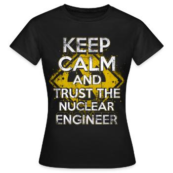 Technicien nucléaire Ingénieur nucléaire - T-shirt Femme - noir - Devant - AI Model Female 172 dark (172cm)
