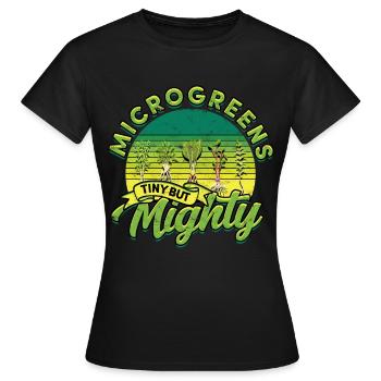 Micro-pousses Micro-pousses - T-shirt Femme - noir - Devant - AI Model Female 172 dark (172cm)