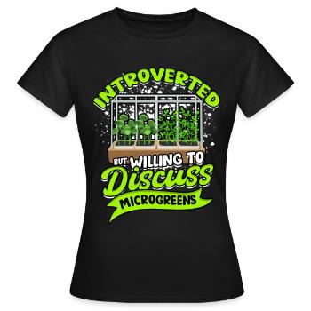 Micro-pousses Micro-pousses - T-shirt Femme - noir - Devant - AI Model Female 172 dark (172cm)
