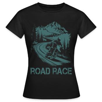Moto Motocross Motorsport Course sur route - T-shirt Femme - noir - Devant - AI Model Female 172 dark (172cm)