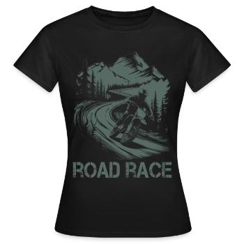 Moto Motocross Motorsport Course sur route - T-shirt Femme - noir - Devant - AI Model Female 172 dark (172cm)