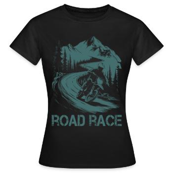 Moto Motocross Motorsport Course sur route - T-shirt Femme - noir - Devant - AI Model Female 172 dark (172cm)